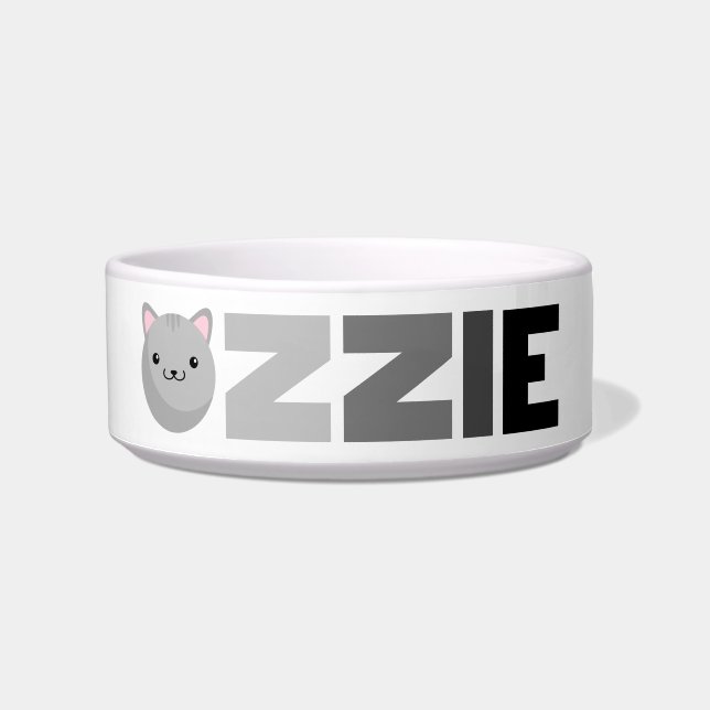Ozzie Grey or Ginger Cat Bowl (Front)