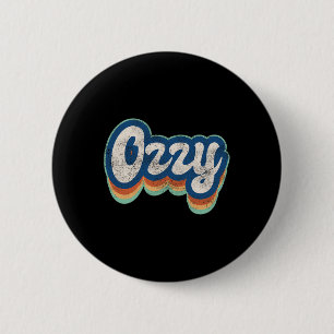 Ozzy First Name Boy Vintage Style 70s 80s Personal 6 Cm Round Badge