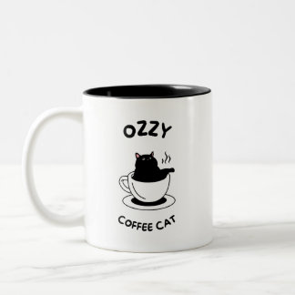 Ozzy the Black Cat Coffee Mug - Cosy Feline Vibes