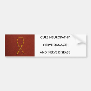 P1000070, CURE NEUROPATHYNERVE DAMAGEAND NERVE ... BUMPER STICKER