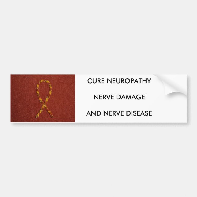 P1000070, CURE NEUROPATHYNERVE DAMAGEAND NERVE ... BUMPER STICKER (Front)
