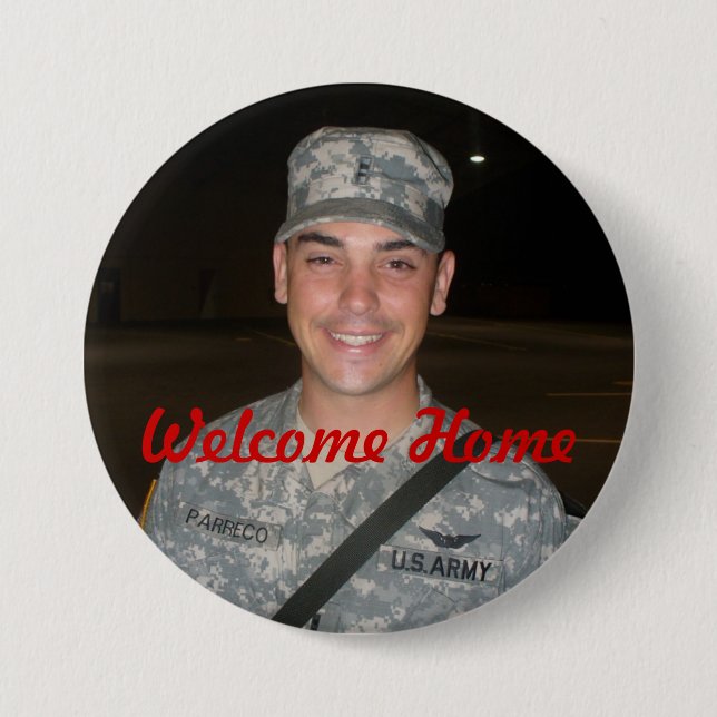 P1010387, Welcome Home 7.5 Cm Round Badge (Front)