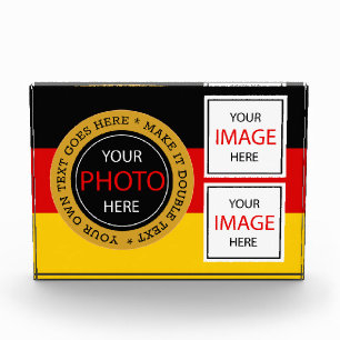 P1: German Flag Photo Block & Germany glass frames
