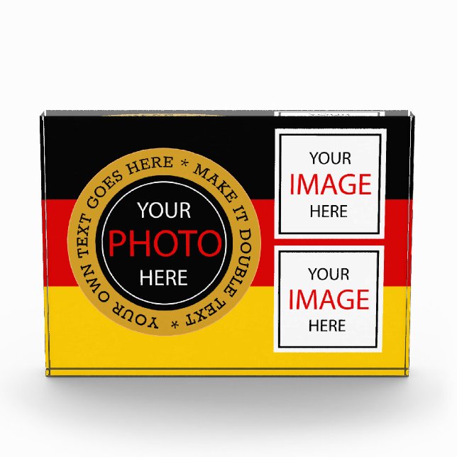 P1: German Flag Photo Block & Germany glass frames (Front)