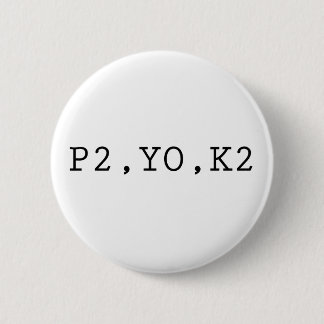 P2, YO, K2 6 CM ROUND BADGE