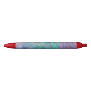 P34 Unique Colourful Abstract Art Black Ink Pen
