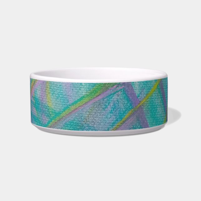 P34 Unique Colourful Abstract Art Bowl (Front)