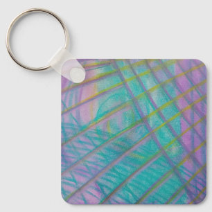 P34 Unique Colourful Abstract Art Key Ring