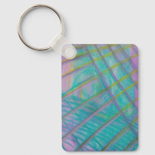 P34 Unique Colourful Abstract Art Key Ring
