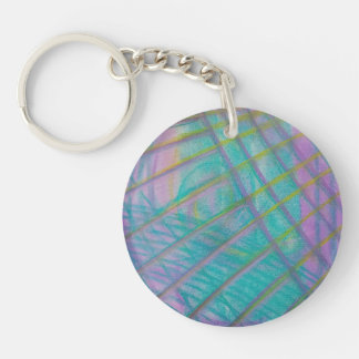P34 Unique Colourful Abstract Art Key Ring