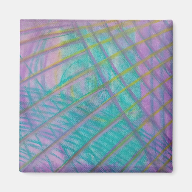 P34 Unique Colourful Abstract Art Magnet (Front)