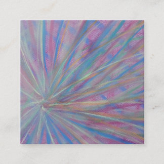 P36 Unique Colourful Abstract Art Square Business Card