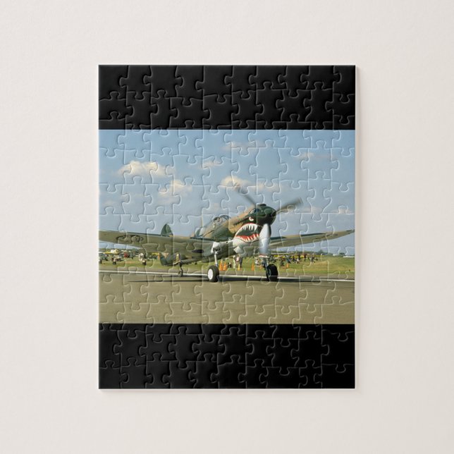 P40 Curtis W/ Fierce Face, Taxiing_WWII Planes Jigsaw Puzzle (Vertical)