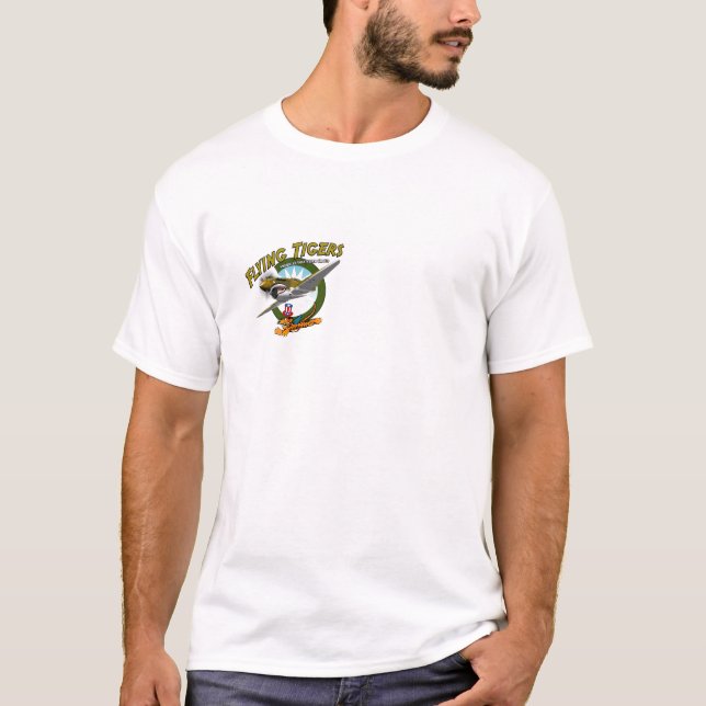 P40 Curtiss WarHawk  Flying Tigers T-Shirt (Front)