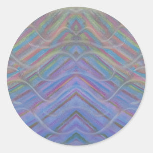 P40M Unique Colorful Abstract Art Classic Round Sticker