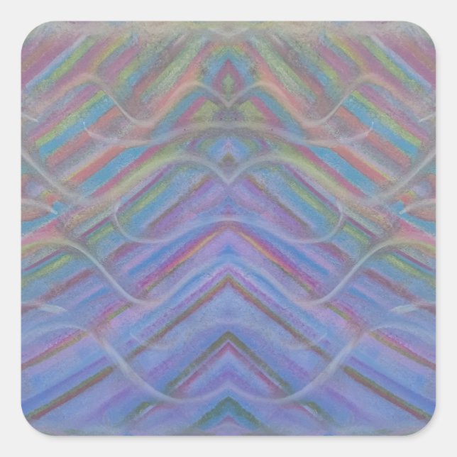P40M Unique Colorful Abstract Art Square Sticker (Front)