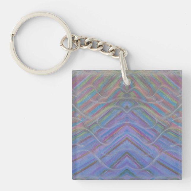 P40M Unique Colourful Abstract Art Key Ring (Front)