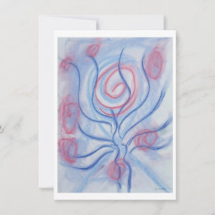 P43 Unique Colourful Abstract Art Thank You Card