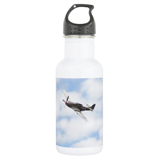 P51 Mustang In Flight 532 Ml Water Bottle (Front)