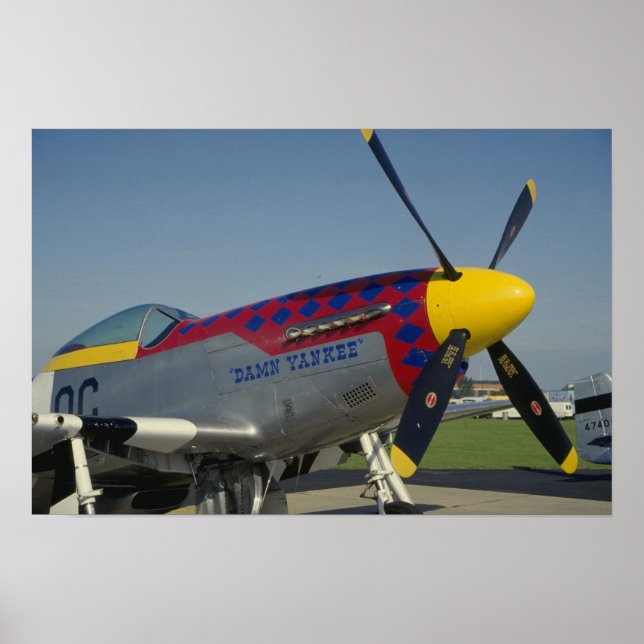 P51 Mustang, nose cone/propeller showing nose art Poster (Front)