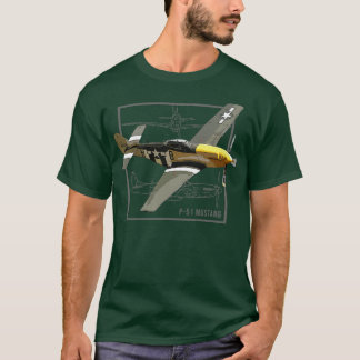 P51 Mustang WW2 Fighter Plane T-Shirt