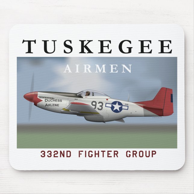 P51D 332nd Fighter Group Mouse Mat (Front)