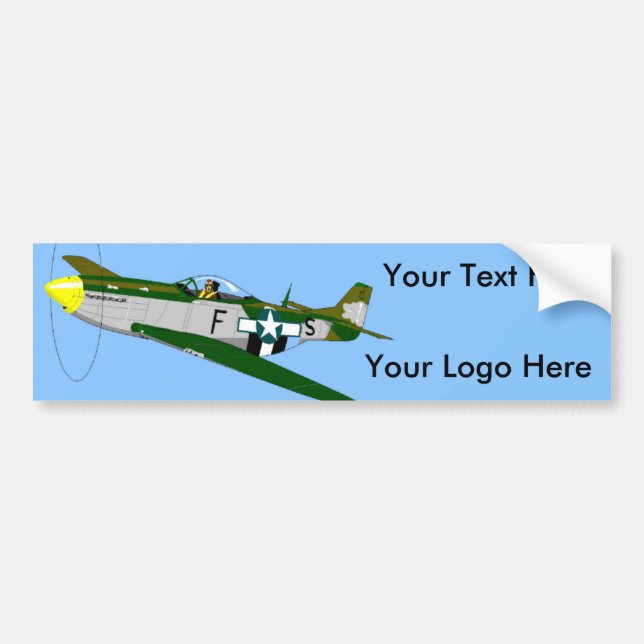 P51D Mustang Bumper Sticker (Front)