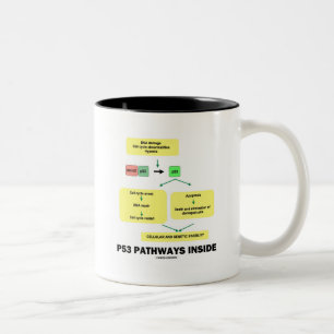 P53 Pathways Inside (Cell Molecular Biology) Two-Tone Coffee Mug