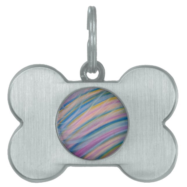 P6 Unique Colourful Abstract Art Pet ID Tag (Front)