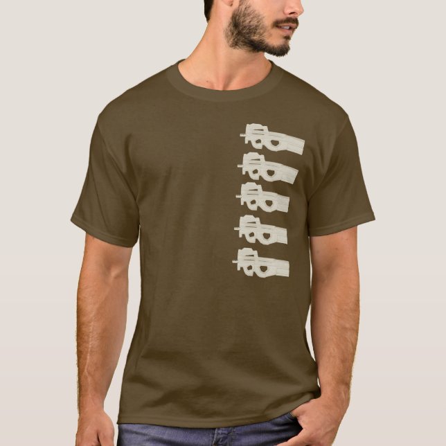 P90 = Split Melons - Tan Graphics T-Shirt (Front)