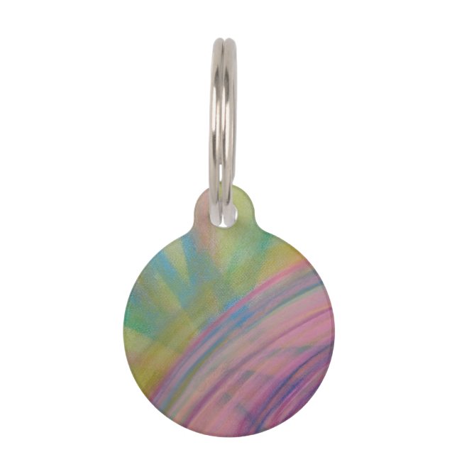 P9 Unique Colourful Abstract Art Pet Tag (Front)