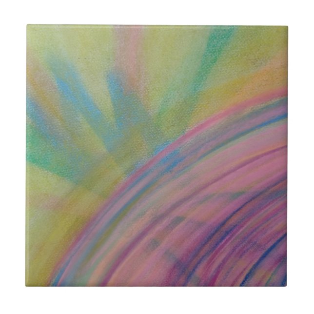 P9 Unique Colourful Abstract Art Tile (Front)