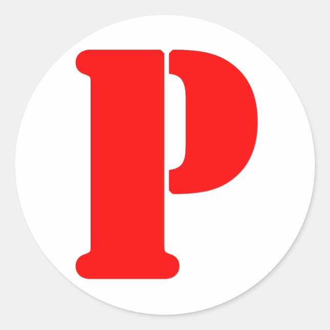 P_2 CLASSIC ROUND STICKER (Front)