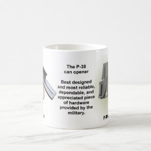 P-38 can opener mug