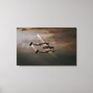 P-38 In The Pacific.jpg Canvas Print