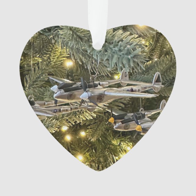 P-38 Lightning Acrylic  Ornament (Front)