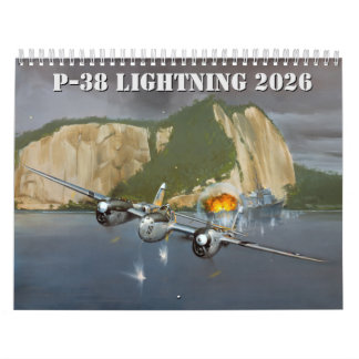 P-38 Lightning Authorized 2026 Calendar