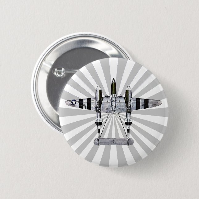 P-38 Lightning Starburst Pin (Front & Back)