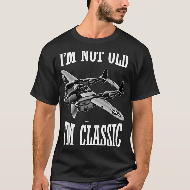 P 38 Lightning tee perfect for flying aeroplanes (Front)