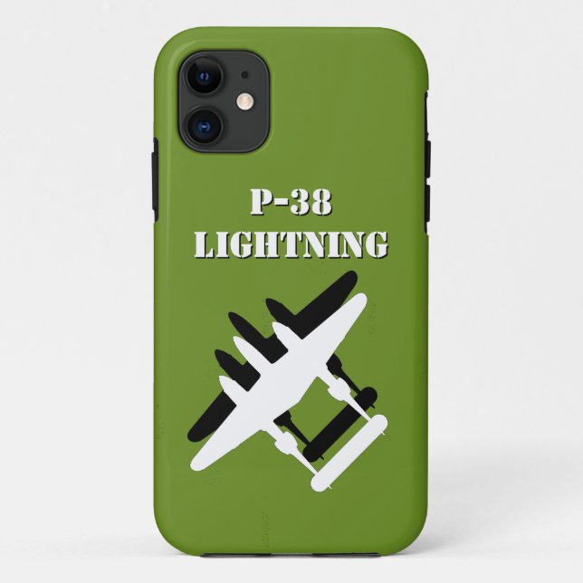 P-38 Lightning with ShadowiPhone / iPad case (Back)