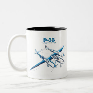 P-38 Two-Tone COFFEE MUG