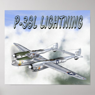 P-38L LIGHTNING POSTER