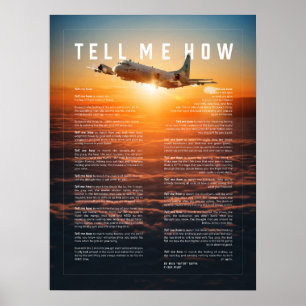 P-3 Orion with Tell Me How ode to flight Poster