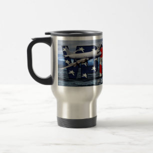 P-3B Orion Travel Mug in brushed silver