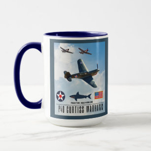 P-40 CURTISS WARHAWK FIGHTER SQUADRON MUG