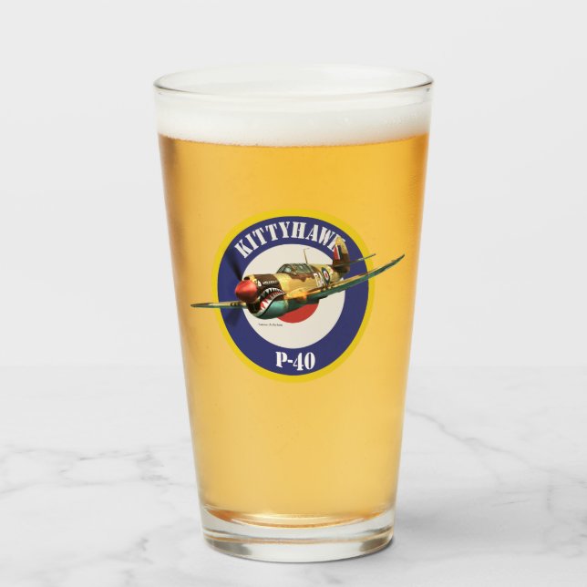 "P-40 Kittyhawk" Glass (Front Filled)
