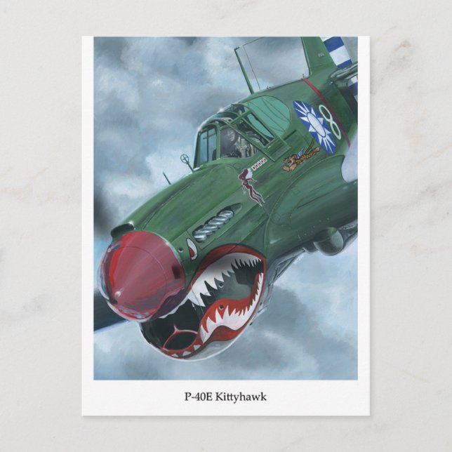 P-40 Kittyhawk Postcard (Front)
