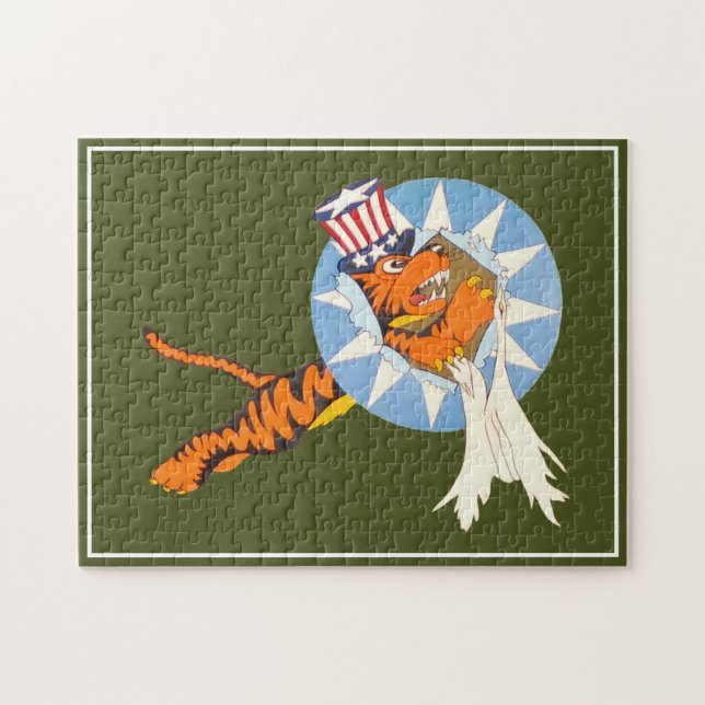 P-40 Warhawk Fighter Plane Nose Art Puzzle (Horizontal)