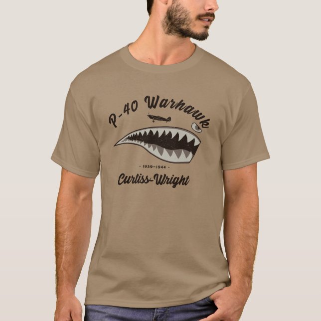 P-40 Warhawk Shark Tooth T-Shirt (Front)