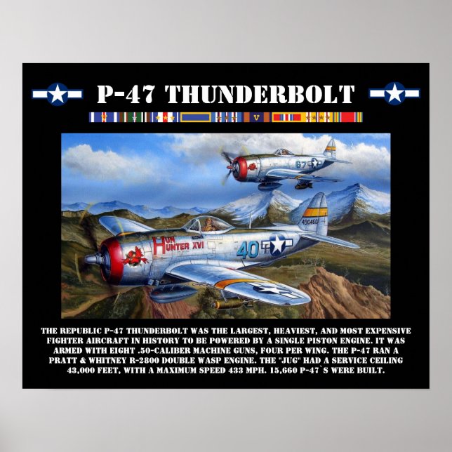 P-47 Thunderbolt Fighter Poster (Front)